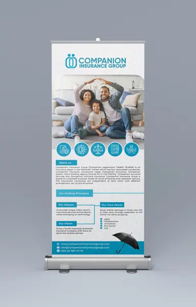 Companion Insurance Group — Roll-up banner, designed by Hive Designs
