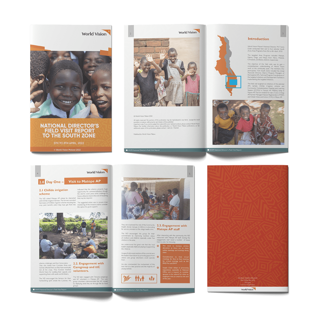 World Vision Malawi — World Vision Malawi Report, designed by Hive Designs